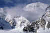 047 Mt McKinley May 1987 Looking Up an Arm of K Glacier to Summit.jpg (447577 bytes)